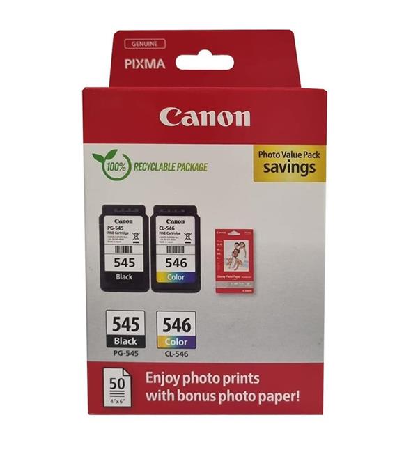 Canon PG-545 CL-546 Photo Value 2'li Mürekkep Kartuş Kartuşlar