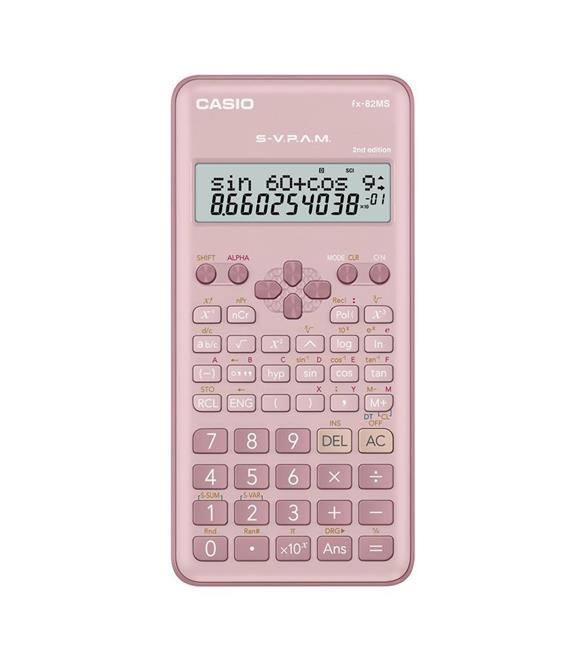 Casio FX-82MS-2-PK-W-DTF Versiyon Bilimsel Pembe Fonksiyonlu Hesap Makinesi