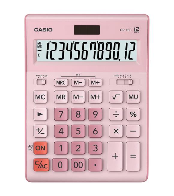 Casio GR-12C-PK 12 Hane Pembe Masa Üstü Hesap Makinesi