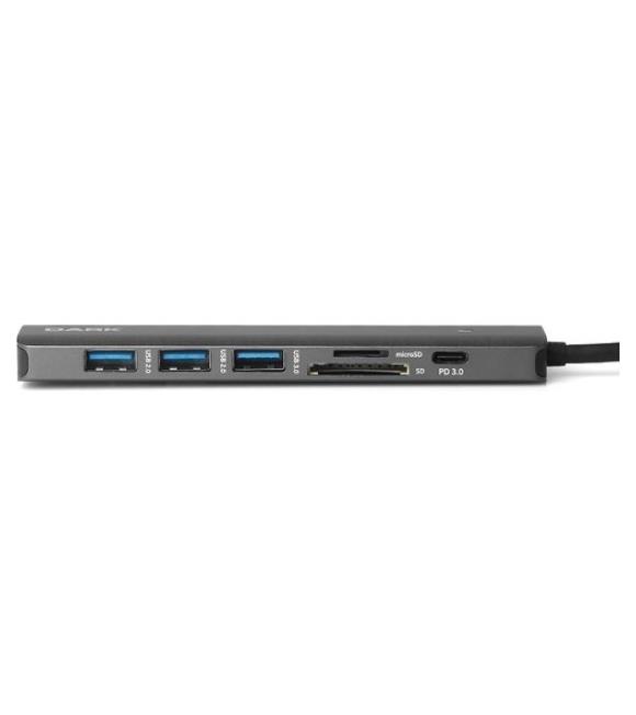 Dark DK-AC-U31X42 USB 3.1 Gen1 Type-C 7in 1 HDMI-USB 3.0-TF SD Kart Okuyucu-USB-C&USB-C PD Hub