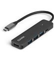 Dark DK-AC-U31X41 USB 3.1 Gen1 Type-C 5 in 1 HDMI-USB 3.0- USB-C& USB-C PD Çevirici HUB