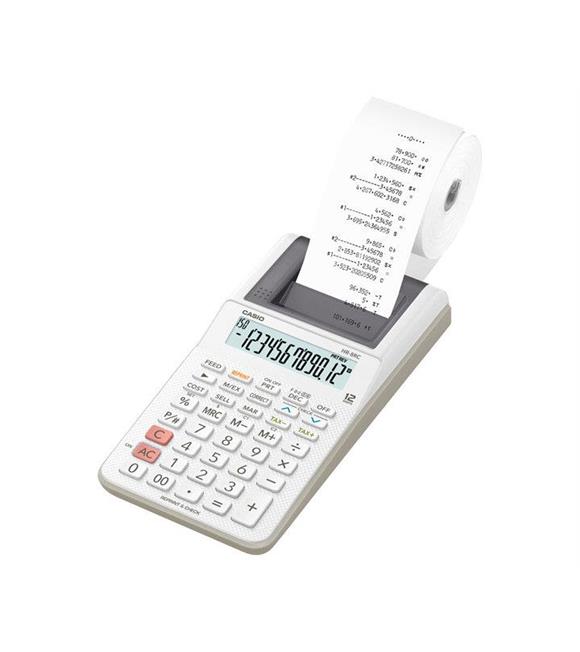 Casio HR-8RC-WE 12 Hane Beyaz Şeritli Hesap Makinesi