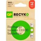 GP AAA 950 mAh Şarjlı İnce Kalem Pil 4+2'li Paket GP100AAAHCE4-2BB