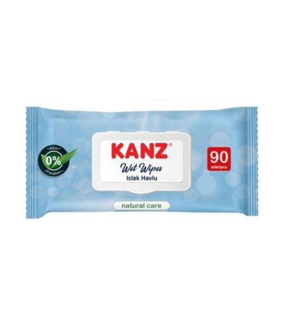 Kanz 90lı Islak Mendil Avantaj Kapaklı (Alkol Paraben yüzde 0)