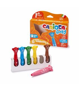 Carioca Keçeli Boya Kalemi Teddy Jumbo Bebek 6 LI 42815