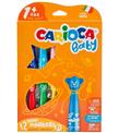 Carioca Keçeli Boya Kalemi Teddy Jumbo Bebek Süper Yıkanabilir 12 Li 42816