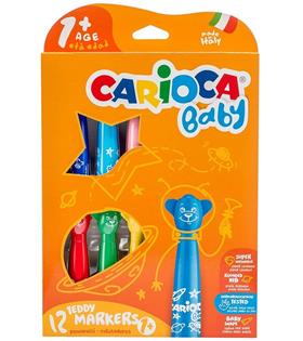 Carioca Keçeli Boya Kalemi Teddy Jumbo Bebek Süper Yıkanabilir 12 Li 42816