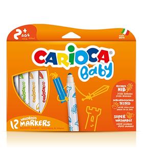 Carioca Keçeli Boya Kalemi Jumbo Bebek Süper Yıkanabilir 12 Li 42814