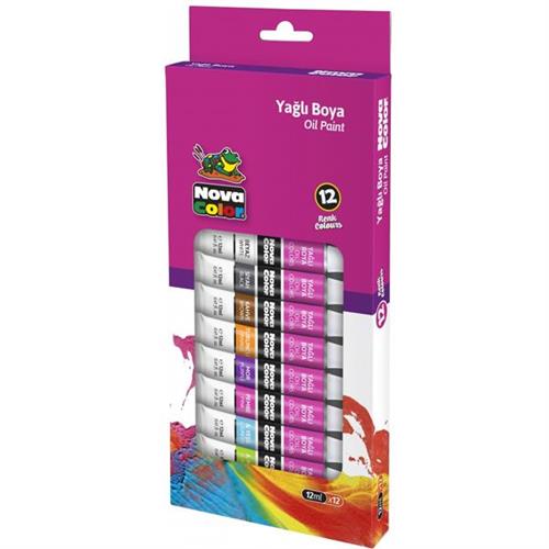Nova Color Yağlı Boya Tüp 12 Li 12 ML NC-796 Okula Dönüş Kampanyası Boya Gereçleri