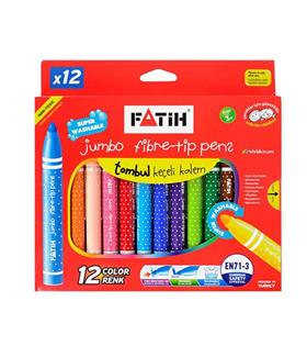 Fatih Keçeli Boya Kalemi Jumbo Yıkanabilir 12 Renk 34260