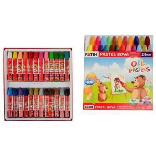 Fatih Pastel Boya Karton Kutu Köşeli 24 Renk 50340 Okula Dönüş Kampanyası Boya Gereçleri