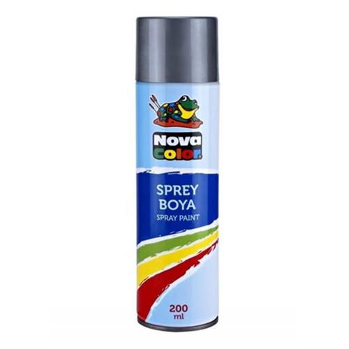 Nova Color Sprey Boya 200 ML Gri NC-810 Okula Dönüş Kampanyası Boya Gereçleri