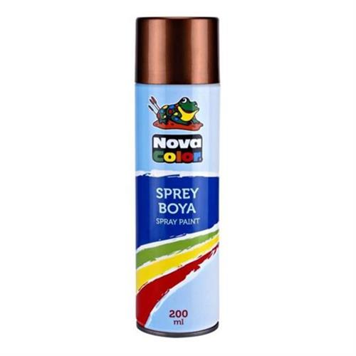 Nova Color Sprey Boya 200 ML Bakır NC-813 Okula Dönüş Kampanyası Boya Gereçleri