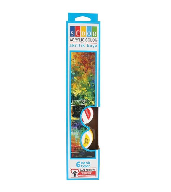 Südor Akrilik Boya Şişe Su Bazlı 15 ML 6 Renk SD121