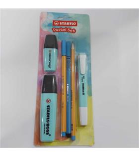 Stabilo Fosforlu Kalem Tek Renk Pastel Set 6 Lı Mavi 70/113-6