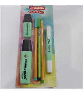 Stabilo Fosforlu Kalem Tek Renk Pastel Set 6 Lı Yeşil 70/116-6