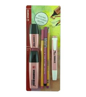 Stabilo Fosforlu Kalem Tek Renk Pastel Set 6 Lı Pembe 70/129-6