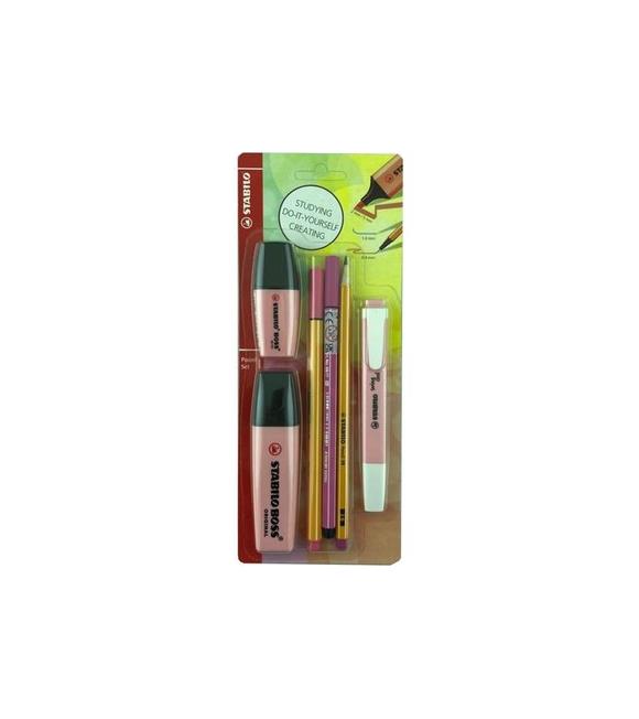 Stabilo Fosforlu Kalem Tek Renk Pastel Set 6 Lı Pembe 70/129-6