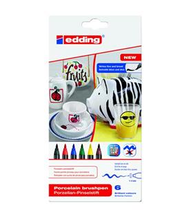 Edding Porselen Kalemi Fırça Uçlu 1-4 MM 6 LI 4200