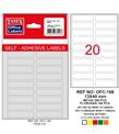 Tanex Ofis Etiketi Poşetli 13x40 MM Beyaz OFC-108
