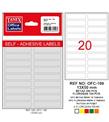 Tanex Ofis Etiketi Poşetli 13x50 MM Beyaz OFC-109