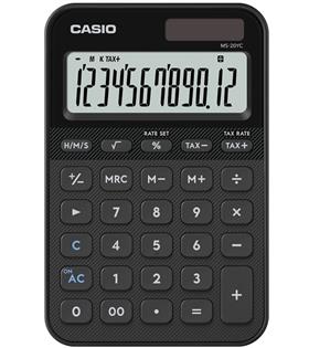 Casio MS-20YC-BK 12 Hane Siyah Masa Üstü Hesap Makinesi
