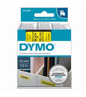 Dymo D1 Şerit Standart 12 MMx7 MT Sarı Üzerine Siyah 45018 S0720580