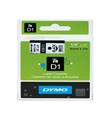 Dymo D1 Şerit Standart 6 MMx7 MT Beyaz Üzerine Siyah 43613