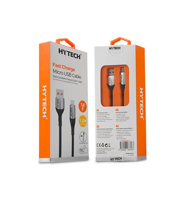 Hytech HY-X250 3A Micro Usb 1,2m Gold Data + Sarj Kablosu Cep Telefonu Aksesuarları