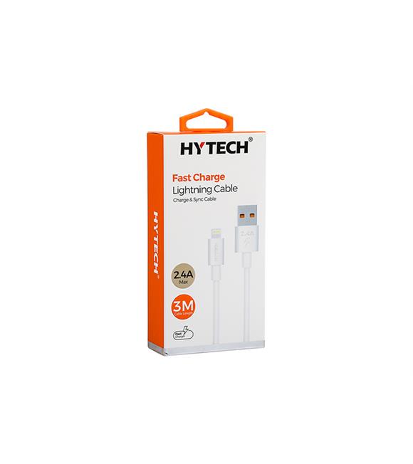 Hytech HY-X99 3m 2.4A Usb to Lightning Beyaz Data + Sarj Kablosu