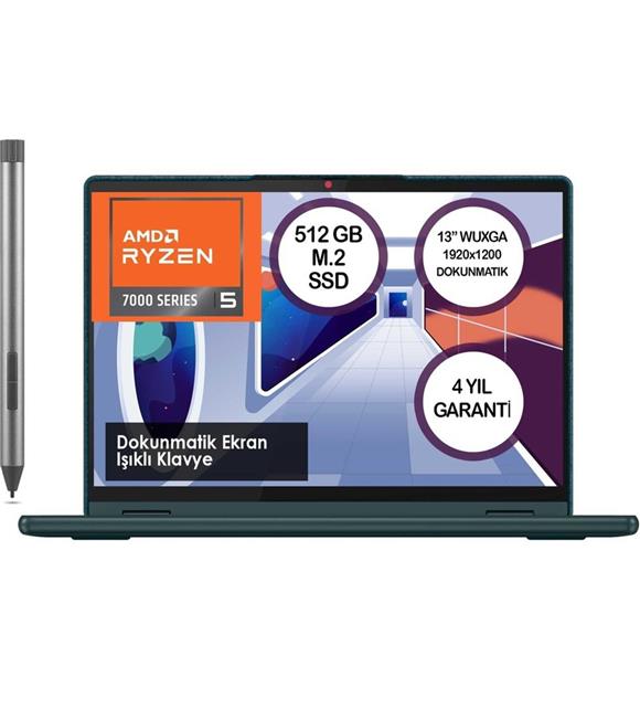 Lenovo Yoga 6 83B2009NTX Amd Ryzen 5 7530U 8GB 512GB SSD Freedos 13.3