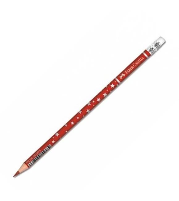 Faber-Castell Kurşun Kalem Başlık Yıldız Silgili Kırmızı 12 Lİ 113 1459001