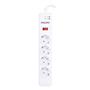 Philips SPS1040B-51 2m 1050 Joule 4Lü 1050 Joule Akım Koruyucu Çocuk Korumalı Beyaz Priz Çoklayıcı