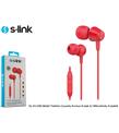 S-link SL-KU160 Mobil Telefon Uyumlu Kırmızı Kulak İçi Mikrofonlu Kulaklık