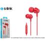 S-link SL-KU160 Mobil Telefon Uyumlu Kırmızı Kulak İçi Mikrofonlu Kulaklık