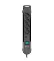 Silver Crest SCKS04 1.5m 3G1.5mm2 900 Joule 4Lü Akım Kor. Gri Priz Çoklayıcı