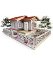 Eshel Maket Tuğla Sahil Villa Gri Set