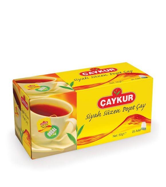 Çaykur Siyah Süzen Poşet Çay 2 gr 25 Adet (Net 50gr)