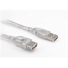S-link SL-AF30 30cm Usb 2.0 AM To AF Şeffaf Uzatma Kablosu
