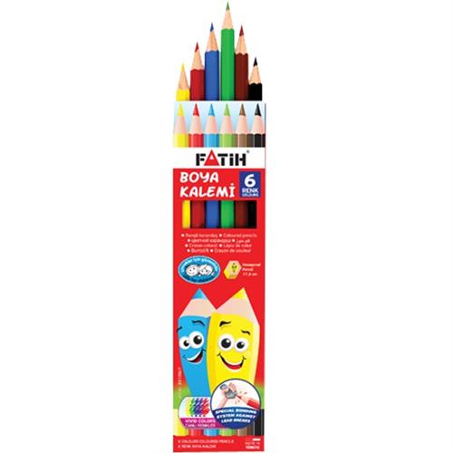 Fatih Kuru Boya Karton Kutu Tam Boy 6 Renk 33106 Okula Dönüş Kampanyası Boya Gereçleri