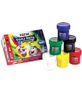 Fatih Guaj Boya Karton Kutu Şişe 6 Renk 25 ML 50410