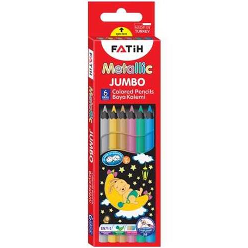 Fatih Kuru Boya Tam Boy Jumbo Metalik 6 LI 33360 Okula Dönüş Kampanyası Boya Gereçleri