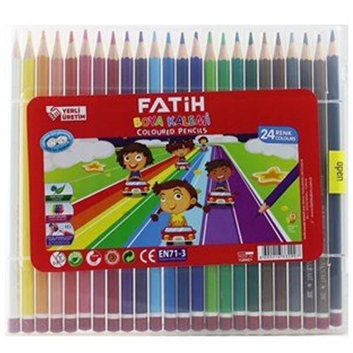 Fatih Kuru Boya Mercanlı Çantalı 24 Renk 33290 Okula Dönüş Kampanyası Boya Gereçleri
