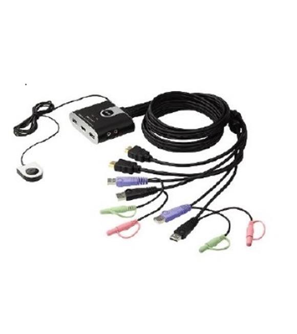 Aten CS692 2 Port USB 2.0 HDMI KVMP 2-Port USB HDMI-Audio Cable KVM Switch with Remote Port Selector