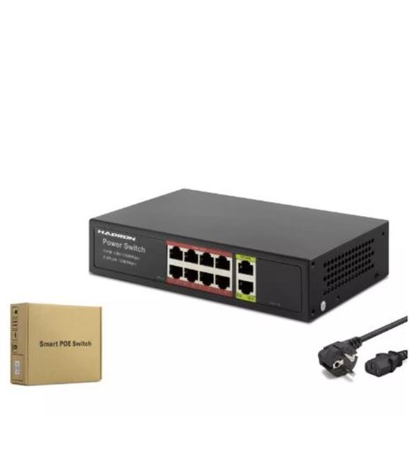 HADRON HDG08 POE SWITCH 2UPLINK 8+2 10-100-1000 MBPS 8PORT