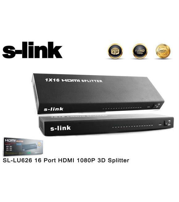 S-link SL-LU626 16 Port Hdmı 1080p 3d Splitter