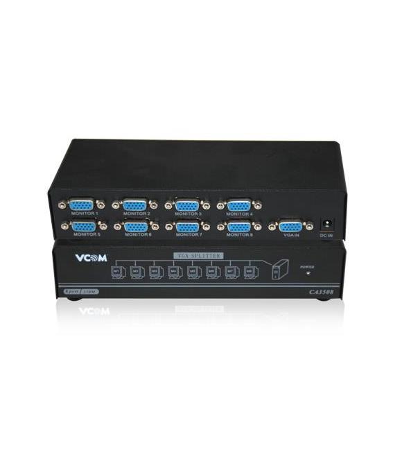 Vcom DD138 1-8 Port 350MHZ Metal Vga Splitter