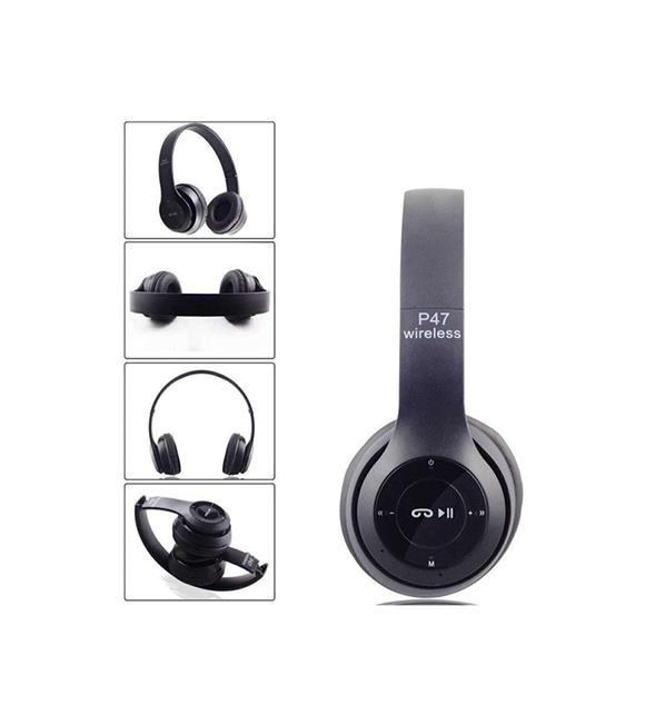 Megatech St-3 P47 Siyah Wireless Baş Üstü Kulaklık