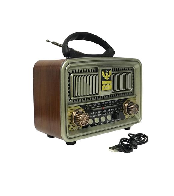 Everton Rt-313t Bluetooth Fm-usb-Tf Card-Aux Şarjlı Nostaljik Radyo