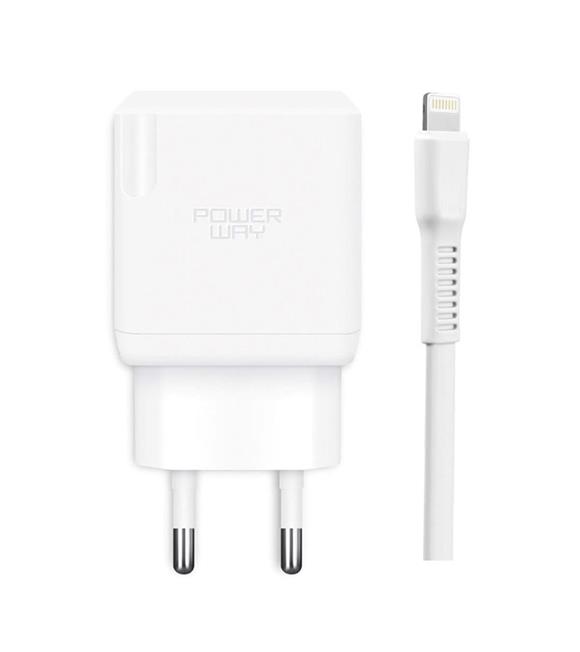Powerway Rx17 Qc3.0 Lightning Kablo+Ev Şarj Cihazı